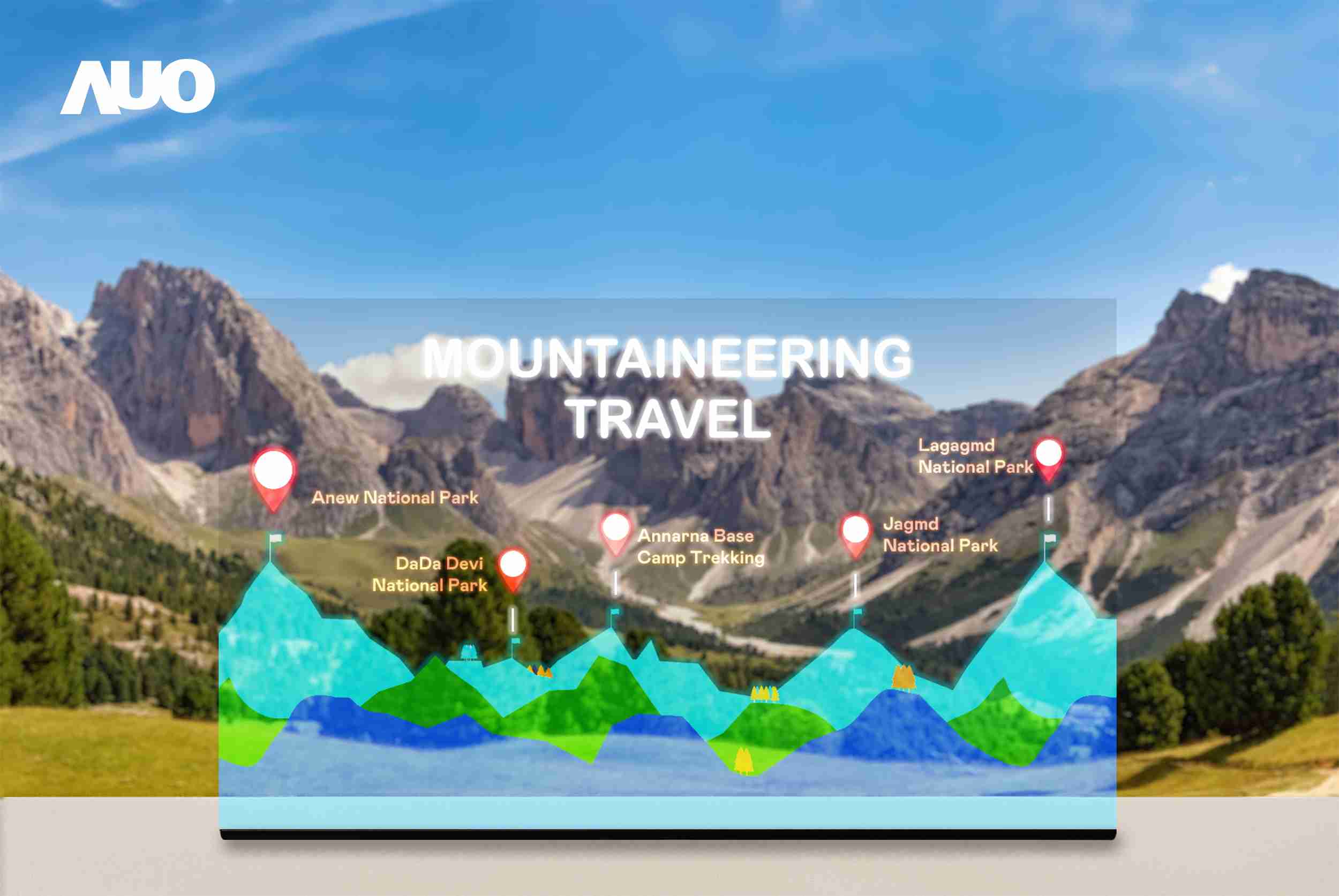 人生就是博展示全球单片尺寸最大(*)42吋透明Micro LED显示器拼接而成的〝64吋透明Micro LED显示器〞，，，具备高透明度、、1,000 nits高亮度、、、、广色域、、、、采用三边无边框的无缝拼接等多重特色，，，呈现超高清、、、细腻画质而不遮挡后方视觉，，，满足层峰需求，，，，可广泛运用于零售、、、、艺术展览或商业空间等场域